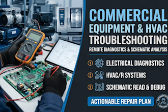 roubleshoot hvac, kitchen equipment and schematics