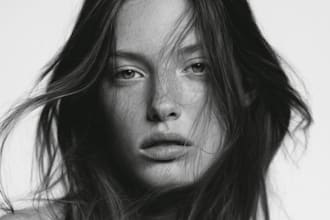 make a realistic charcoal pencil sketch of your portrait