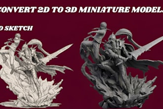 sculpt custom 3d miniature model warhammer dnd table top models stl for 3d print