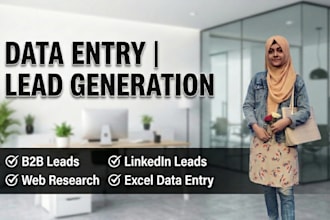 do accurate lead generation, data entry, web scraping excel data cleaning