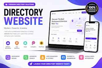 design brilliant directory website, geodirectory website, directory website