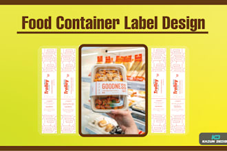 design professional food container labels and food packaging