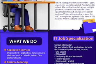 submite tailored job applications for cybersecurity roles and other IT roles