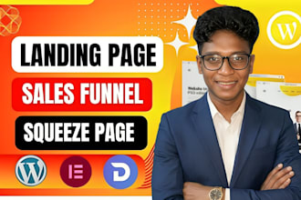 design landing page, sales funnel, and squeeze page in wordpress