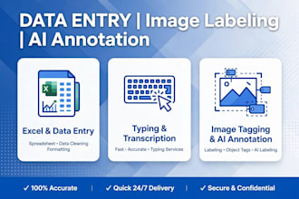 do accurate data entry, image labeling and ai data annotation