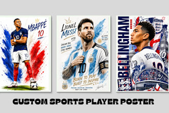 create professional modern sports wall art and player posters