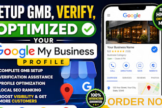 setup gmb, verify, optimized your google my business profile, local SEO ranking