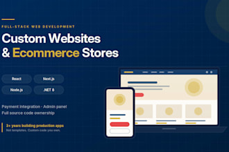 build a responsive website or ecommerce store in react and nextjs