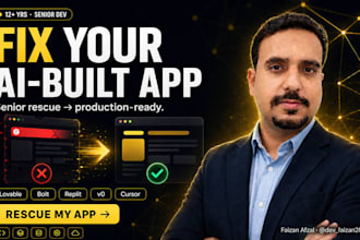 fix your ai built app from lovable bolt replit or v0