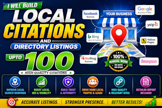 build local citations and directory listings up to 100 citations