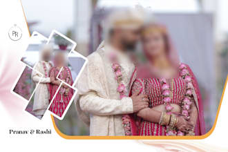 design an elegant wedding album and photobook layout