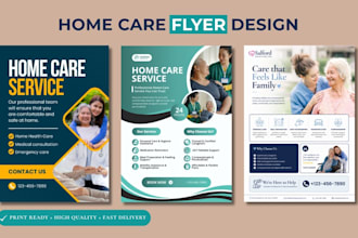 design a professional home care flyer