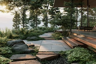 design realistic landscape and urban environment art