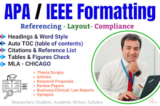 professionally format your dissertation thesis or research paper in apa7 or else