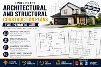 draft architectural and structural construction plans for permits
