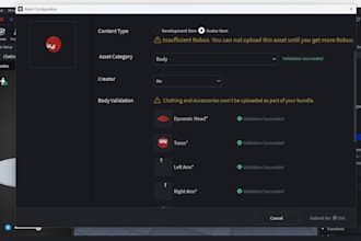 create a roblox ugc bundle with dynamic head