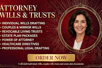 draft wills, trusts, and power of attorney estate planning documents
