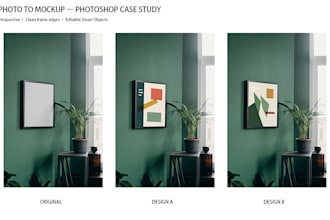 create an editable photoshop mockup with smart objects
