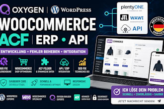 deutsch oxygen woocommerce acf wordpress website plentyone jtl erp seo fix api