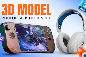 create premium 3d product rendering, product design, 3d modeling and rendering