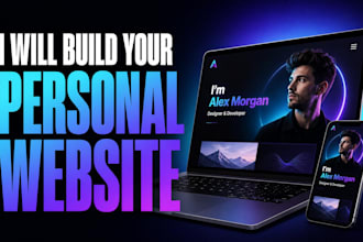 create a professional personal website for you