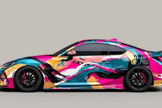 design professional and modern racing car wrap, sports car