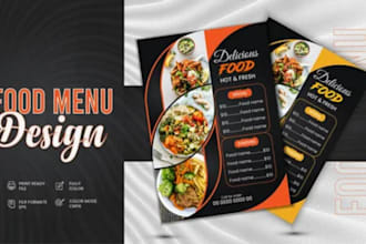 design a professional restaurant brochure, food menu and booklet