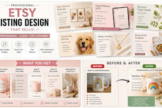 design professional etsy listing images and product mockups