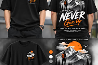 design a professional and creative t shirt design for you