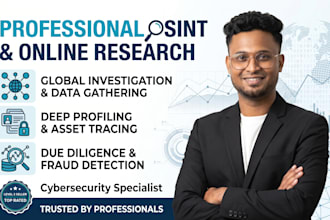 conduct professional osint investigation and online research