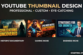 design a professional and clickable youtube thumbnail