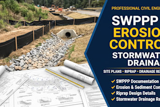 design swppp, riprap erosion control and stormwater drainage report