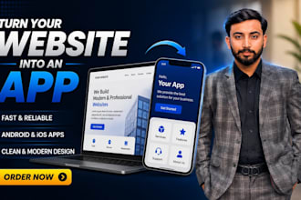 convert landing pages business sites and stores into flutter mobile app