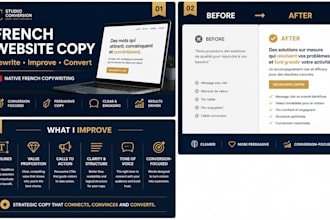 rewrite and improve your french website copy