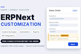 customize and develop your erpnext and frappe system