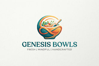 design a creative bowl logo for your brand