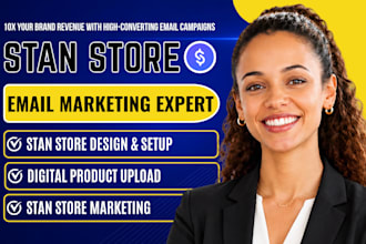 setup stan store email marketing stan store flows and stan store campaign design