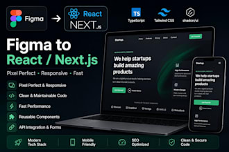 convert figma to react nextjs pixel perfect website