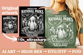 upscale and prepare ai art for dtg dtf pod printing