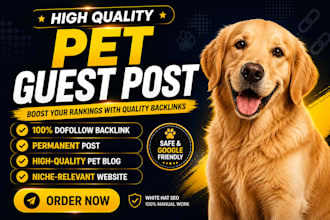build high quality pet niche backlinks from pet blog websites