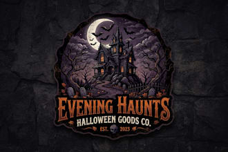 design a spooky halloween logo for your brand