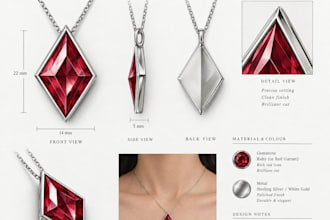 do 3d jewelry designing and rendering