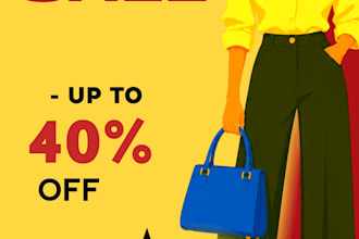 design a modern and attractive poster for your business