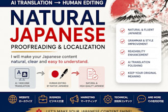 proofread natural japanese content