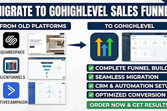 migrate squarespace clickfunnels activecampaign to gohighlevel sales funnel