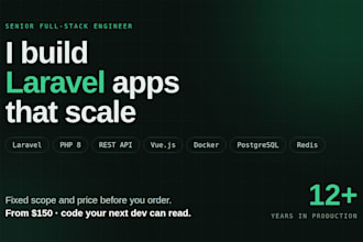 develop or customize your laravel web application and backend