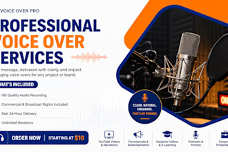 record english and bangla  professional and natural voiceover for your project