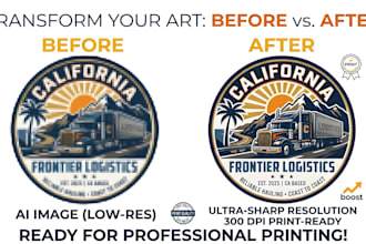 convert your ai image into a 300 dpi print ready file