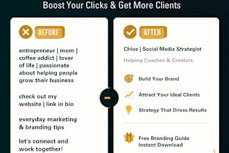 rewrite, format, and optimize your instagram bio in 24 hours