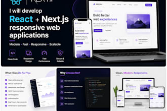 develop react next js responsive web applications